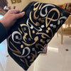 Gold & Silver Embroidered Black Handbag