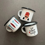 Enamel Espresso Mug Abou El Abed (أبو العبد)