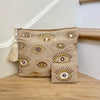 Bronze & Gold Evil Eye Embroidered Pouch