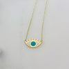 White Evil Eye with Lashes Necklace