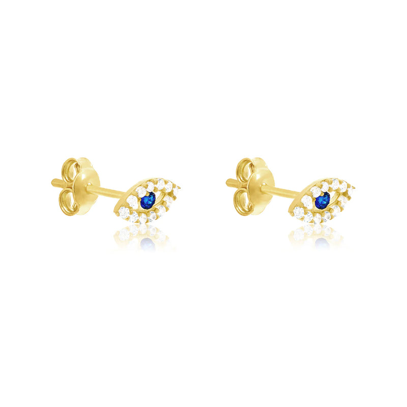 Evil Eye Stud Earring - Gold