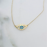 Evil Eye with Lashes Necklace