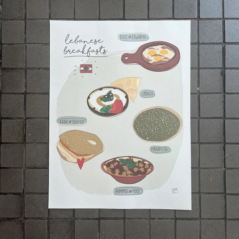 Printed Poster Lebanese Breakfast