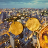 Disc Brass Earrings