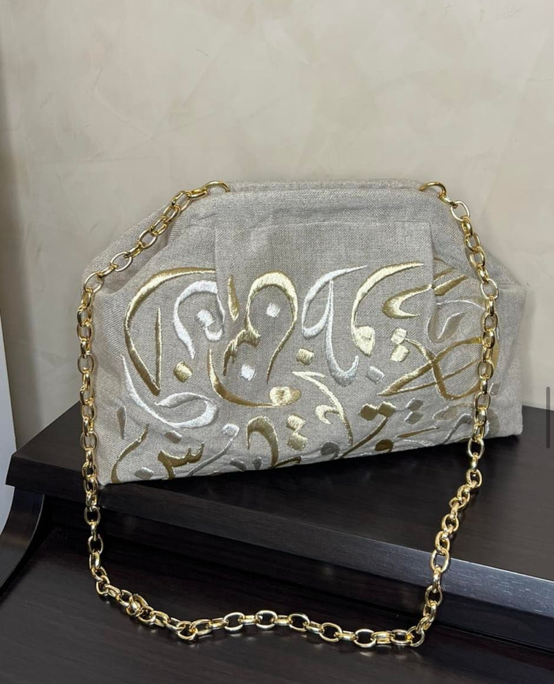 Gold & Silver Embroidered Handbag