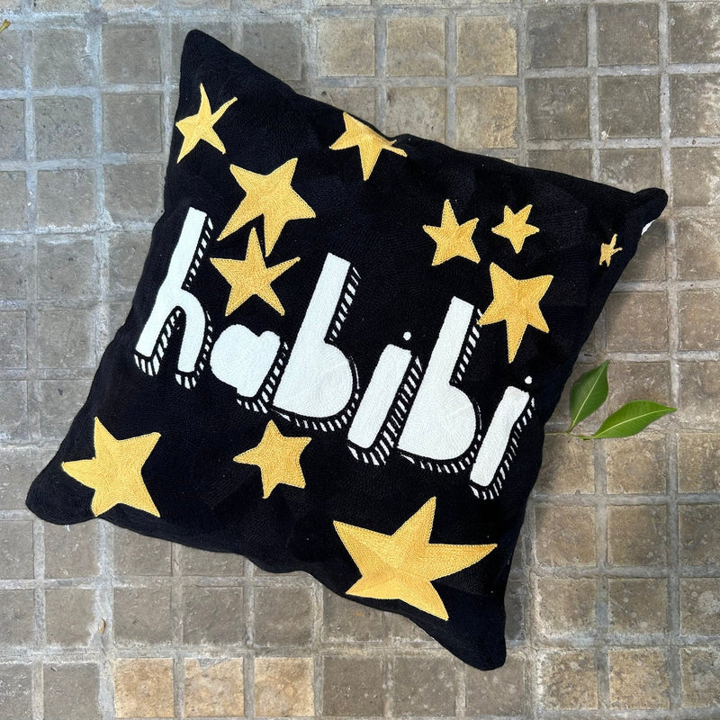 Embroidered Cushion Cover Habibi (حبيبي)