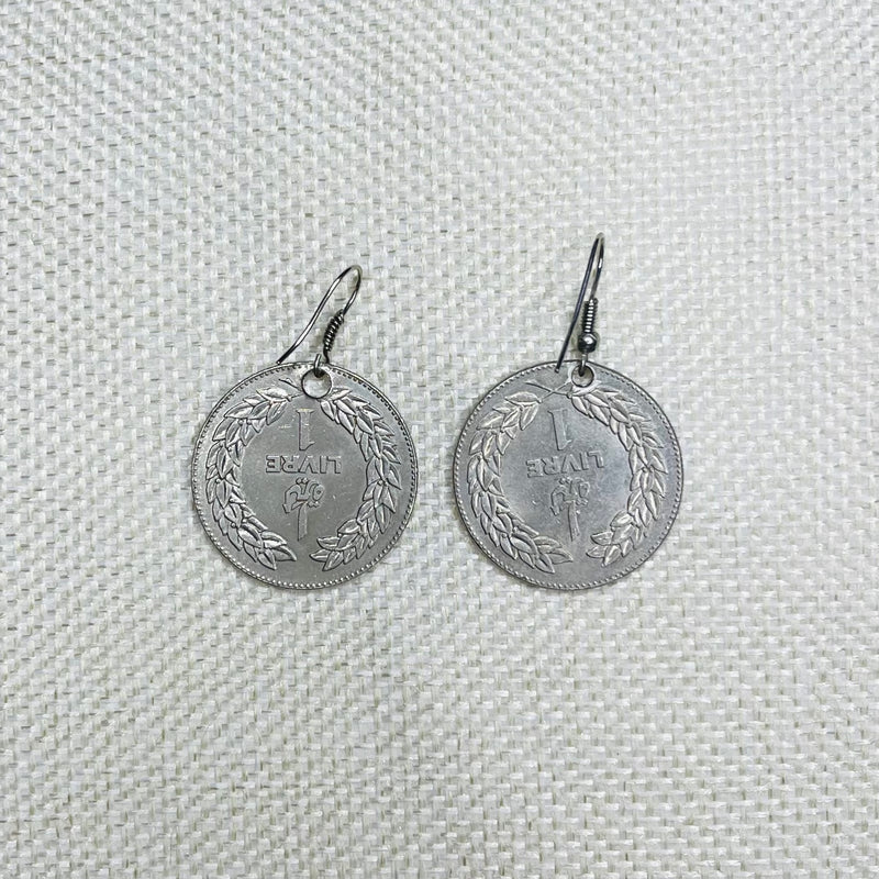 1 Lira Coin Earrings