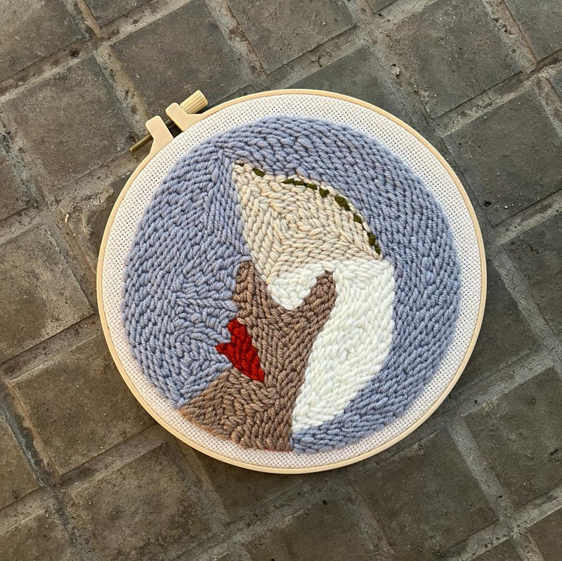 Punch Needle Embroidery Hoop Kit