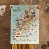 Printed Lebanon Map Poster