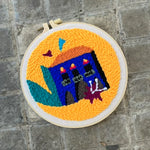 Punch Needle Embroidery Hoop Kit - Lebanese House II