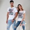 Peace & Love White V-neck T-shirt - Fouxx.com