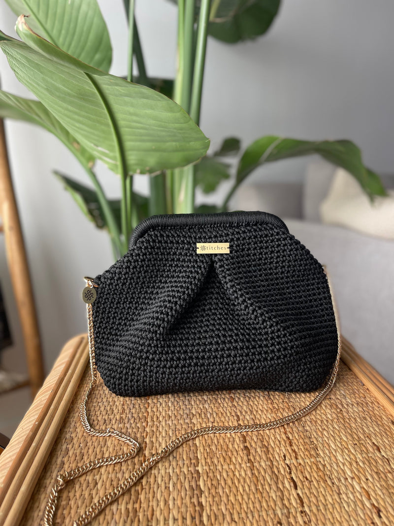 The Black Crochet Bag