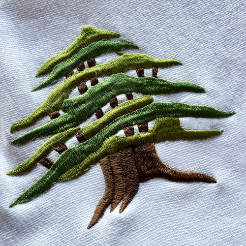 Cedar Embroidered Towel