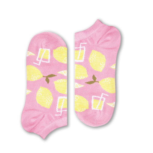 Lemonade Short Socks (Pink) - Fouxx.com