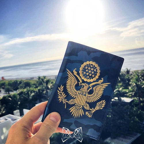 Blue Camo - USA Passport Cover - Fouxx.com